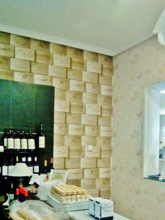 Decoración restaurante, papeles pintados