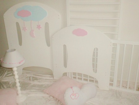 Renovación cuna, acabados esmaltados colores